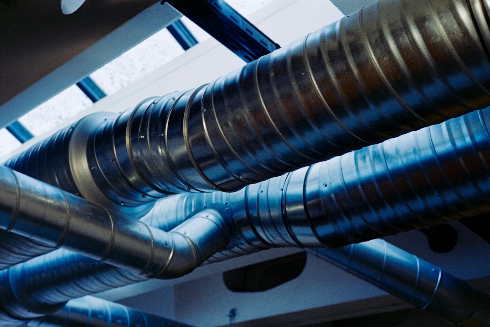 Industrial HVAC installation.